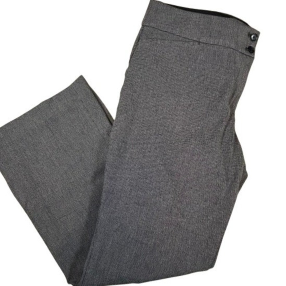 Ann Taylor Loft Black White Julie Bootcut Dress Pants Stretch 14